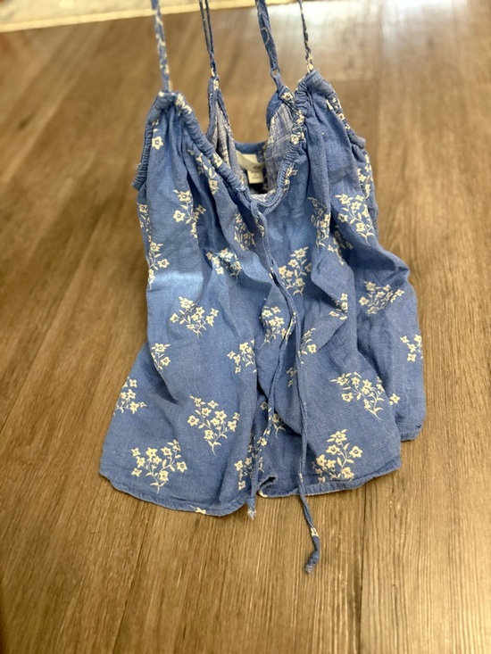 H&M Tops - H&M Blue Floral Spaghetti Strap Crop Top